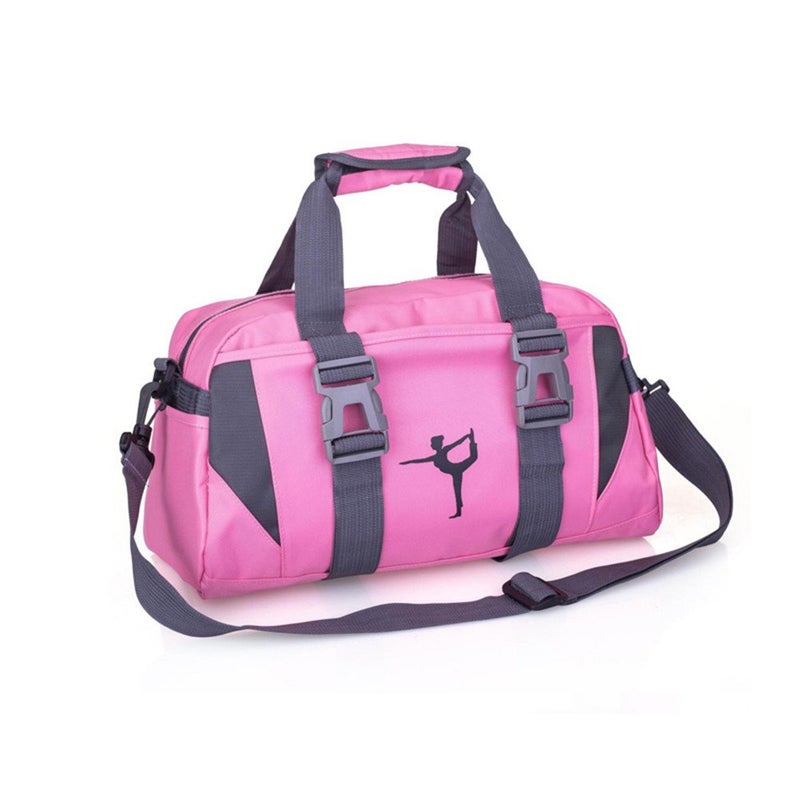 WVMKOR Small/Large Dance Duffle Bag For Girls Sport Gym Bags For Women Yoga Bag (Pink, Large) - Image 4